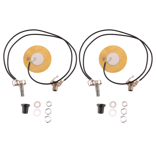 2 st 50 mm gitarrpickup piezo-transduktor förberedd förstärkare 2