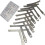Conjunto de 10 peças com régua de arco de 9 polegadas e régua de altura de corda para guitarra e baixo. 7