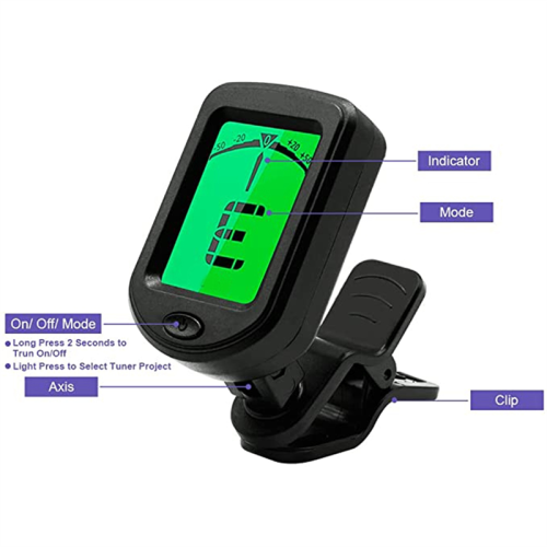 Professionelles Clip-on-Stimmgerät für E-Gitarre (1 Stück) 2