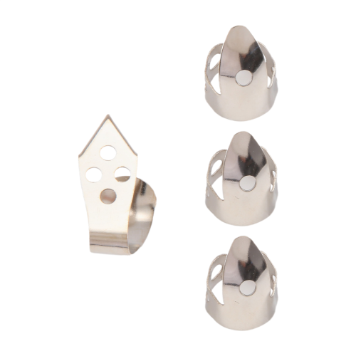 4 st metall tumfinger gitarrplektrum för akustisk gitarr ukulele 1