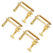 Conjunto de 4 afinadores finos dourados para violino, peças para cordas de violino 4/4.