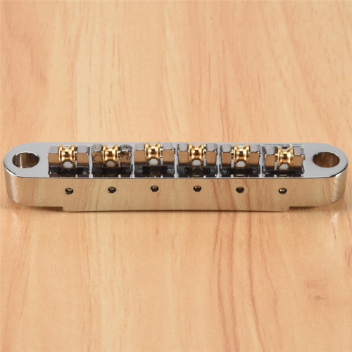 Silver Electric Roller Saddle Bridge Lp Elgitarr Stall
