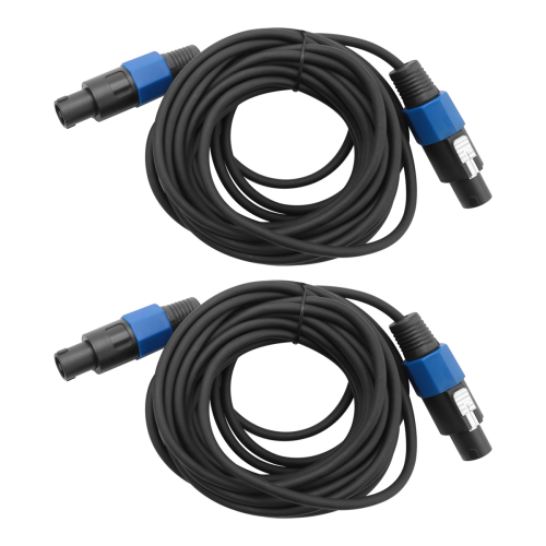 2er-Pack Speakon-Kabel, beidseitig männlich, 7,62 m, 12 AWG Audio-Kabel 1