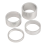 4 stuks/set 5/10/15/20 mm aluminiumlegering headset spacer, zilver 2
