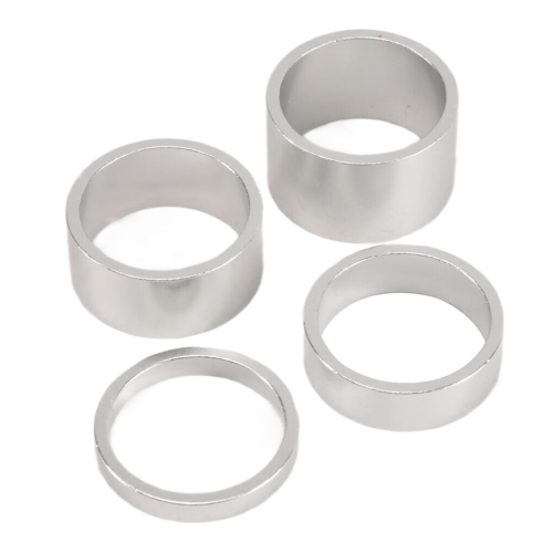 4 stuks/set 5/10/15/20 mm aluminiumlegering headset spacer, zilver 1