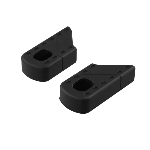 2PCS Universal Bicycle Fixed Gear Rubber Crank Protector Cover, Black 2