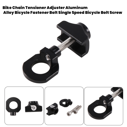 Fahrradkettenspanner aus Aluminiumlegierung, schwarz 2