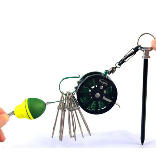 Boucle de pêche en acier inoxydable avec corde rétractable 2