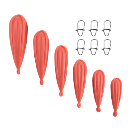 Fishing Practice Plug Fishing Casting Plug Rubber Practice Plug,6Pcs 2