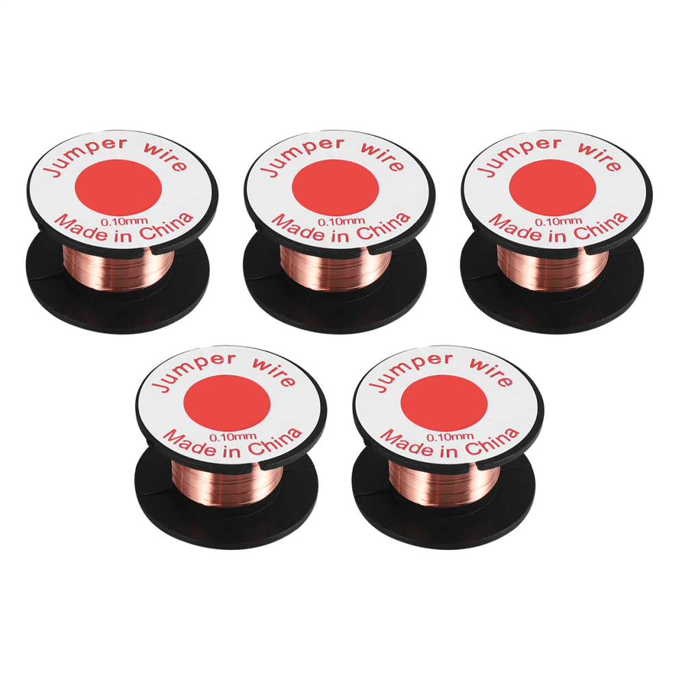 5 Pcs 0.1Mm Diameter Copper Soldering Solder Enamelled Reel Wire 4853934884767