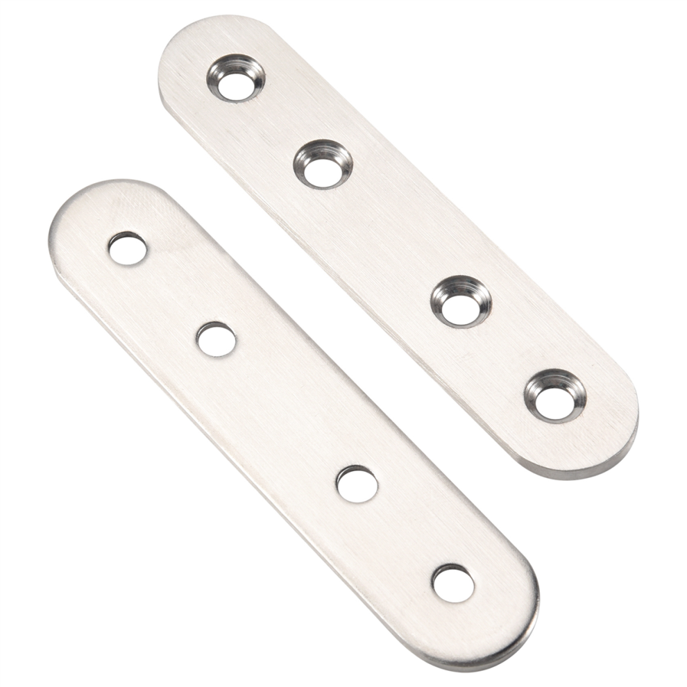 2X Flat Stainless Steel Repair Mending Fixing Plate Brackets Support 4853934869214