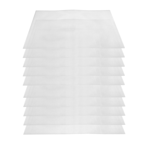 Conjunto de 10 folhas de tela plástica com malha, medindo 19,6 x 13 polegadas, para bordados e artesanato. 2