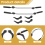 Cordon de lunettes ajustable, lot de 3, taille universelle, pour le sport 6