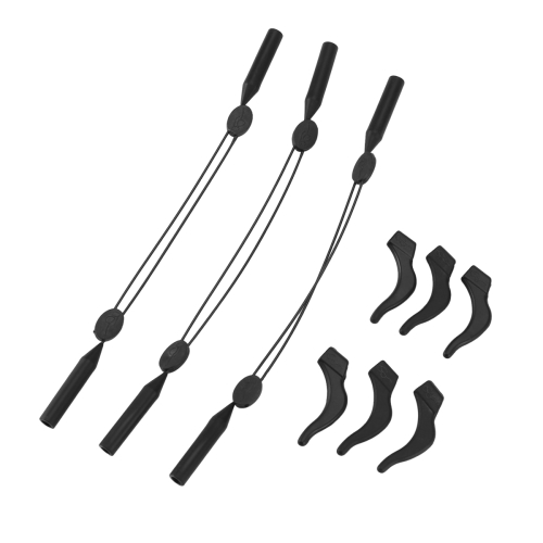 Cordon de lunettes ajustable, lot de 3, taille universelle, pour le sport 2