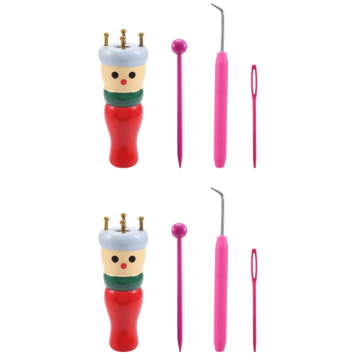 Wooden Knitting Set Spool Knitting Toy for Making Bracelets, Etc 2