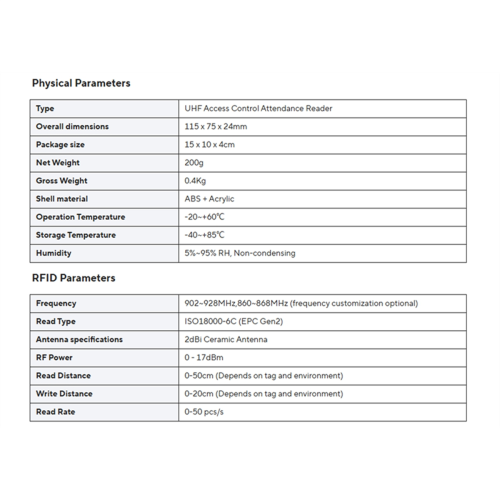 Lecteur/graveur RFID UHF RS232 865-868 MHz (fréquence UE) 2