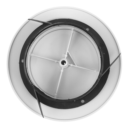 Lot de 2 grilles d'aération rondes réglables en ABS, blanches, pour soffite, 4 pouces 2