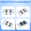 Plaque murale Ethernet 4 ports pour périphériques Ethernet Cat7/6/6E/5/5E - Bleue 5