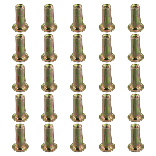 Rivet-écrou multi-prise, M8, tige pré-bourrée, acier au carbone, finition zinguée