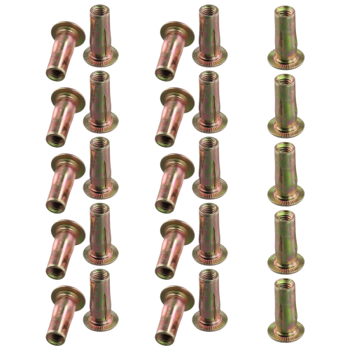 Rivet-écrou multi-prise, M8, tige pré-bourrée, acier au carbone, finition zinguée 2