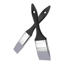 Lot de 2 pinceaux plats en silicone, pinceau de modelage en silicone large et étroit