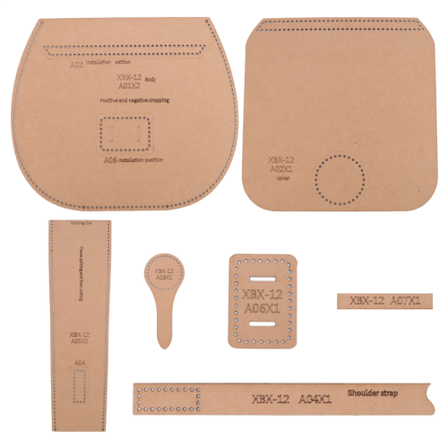 DIY Leather Tool Kit Kraft Handbag Sewing Pattern Size 21x19x6.5CM 1