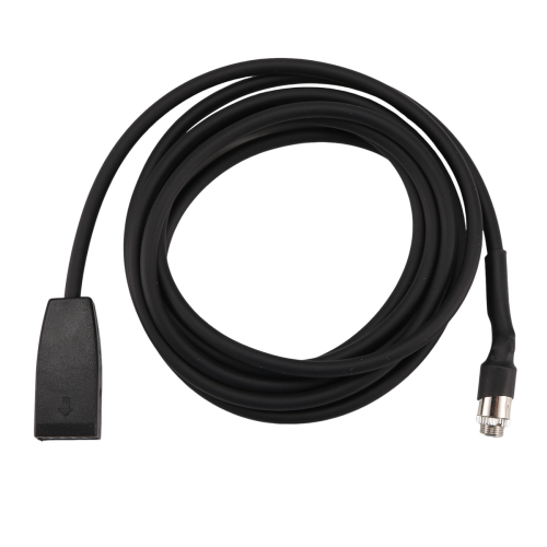 Cabo USB AUX IN preto com conector de 3,5 mm e 10 pinos para carro, compatível com BMW E39, E53, BM54 e X5.