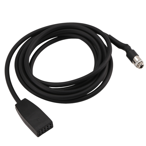 Cabo USB AUX IN preto com conector de 3,5 mm e 10 pinos para carro, compatível com BMW E39, E53, BM54 e X5. 1