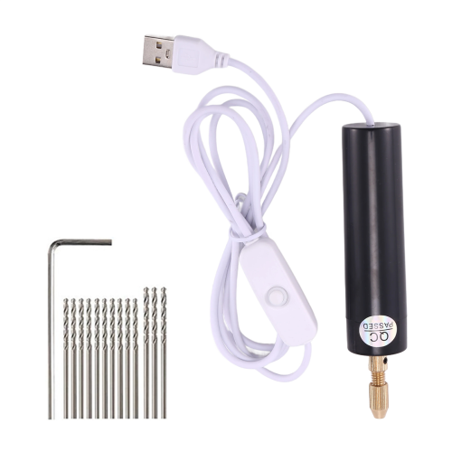 Kit de micro-perceuse électrique manuelle 0,7-1,2 mm pour résine, mini-perceuse électrique 2