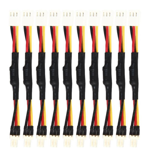 10 stuks 3-pins kabel voor pc-ventilatorsnelheidsruisweerstand