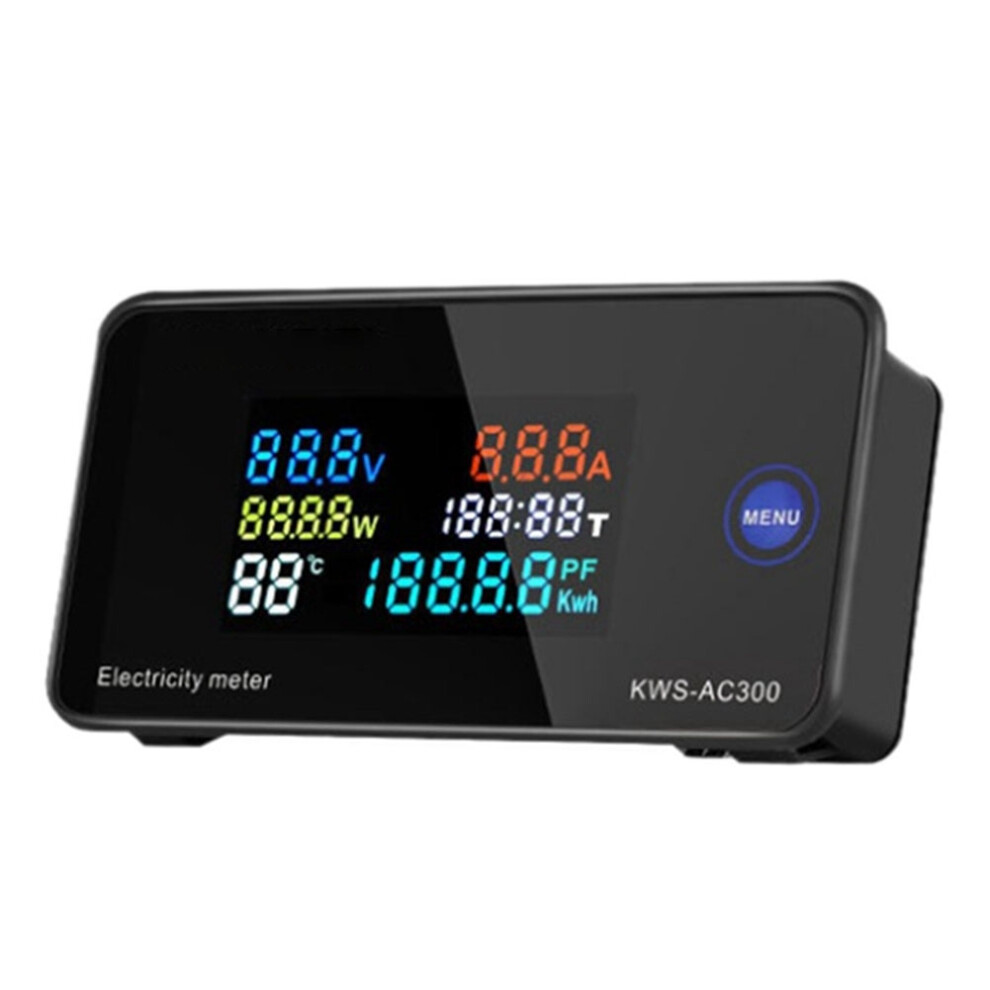 Ac 50-300V Voltmeter Ammeter Kws Powers Energy Meter Led Digital 4853297087331