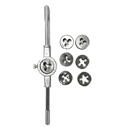 Jeu de 8 filières métriques M3/M5/M6/M8/M10 2