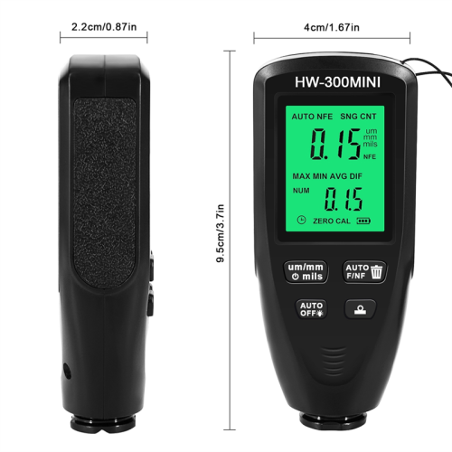 HW300MINI Diktemeter Autolakmeter - Zwart 1