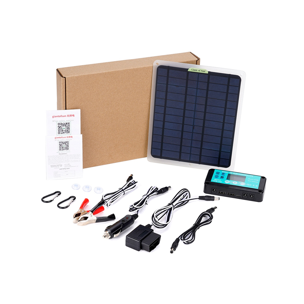 20W Solar Panel 12V 10A Battery Controller Car Charger 4853934858553