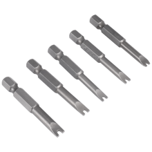 5-delige bitset met zeskantschacht, magnetische U-vormige 1/4 inch driverbits