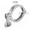 Lot de 2 vis Tri-Clamp en acier à broche unique, robustes, avec écrou papillon 5