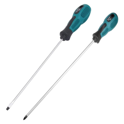 2 Packs 12 Inches Long Slotted and Flat Blade Screwdriver