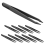 10 pinzette antistatiche con punta in plastica nera, lunghezza 12 cm 3