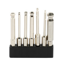 7 stuks S2 magnetische kogelschroevendraaierbit met 1/4 inch zeskantschacht