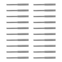 20 pierres à aiguiser pour tronçonneuse, à revêtement diamant, à fraise cylindrique