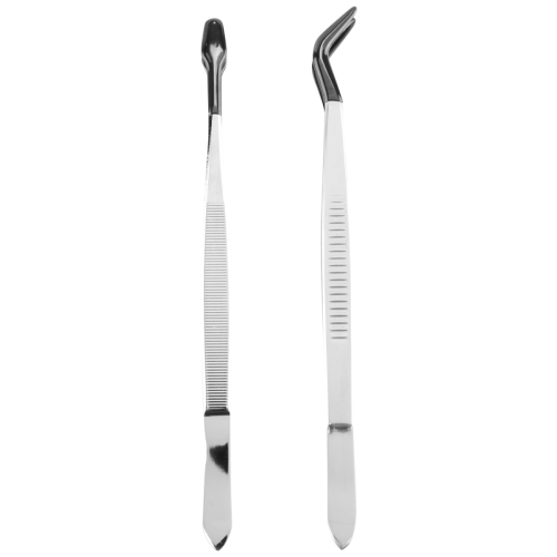 Conjunto de 2 pinças com ponta de borracha para artesanato e laboratório, 15 cm 2