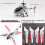 4 x Pales S107 S107G Gyroscope Télécommande Hélicoptère Réparation ROUGE 6
