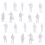 100pcs HO Scale 1:100 White Model People Unpainted Train Figures 7