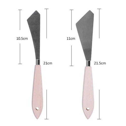 2-teiliges Malmesser mit Holzgriff für Kunst und Malerei 2