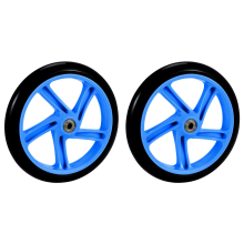 2 Stück Scooter-Räder, 200 mm, PU-Material, Radstärke: Blau