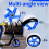2 Stück Scooter-Räder, 200 mm, PU-Material, Radstärke: Blau 7