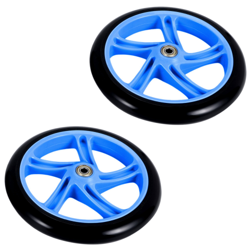2 Stück Scooter-Räder, 200 mm, PU-Material, Radstärke: Blau 1