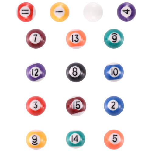 Conjunto de 16 mini bolas de bilhar de 25 mm para crianças 2