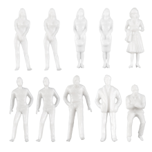 Figuras Brancas 1:50 - Modelo Arquitetônico em Escala Humana HO, 10 Peças