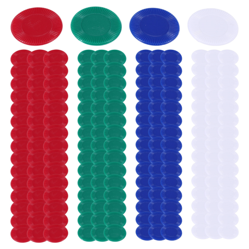 400 fichas de pôquer de plástico, 4 cores, 3 unidades. 1